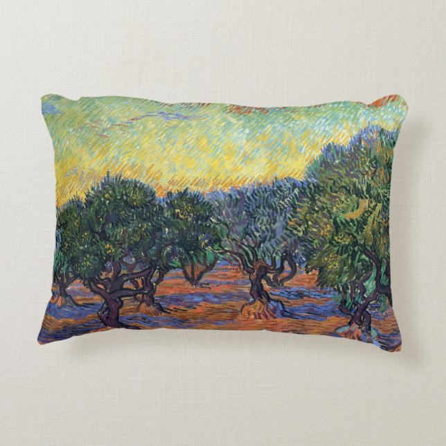 Vincent Van Gogh Olive Grove Impressionismus Art Dekokissen (Rückseite)