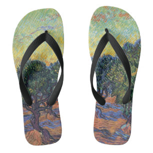 Vincent Van Gogh Olive Grove Impressionismus Art Flip Flops