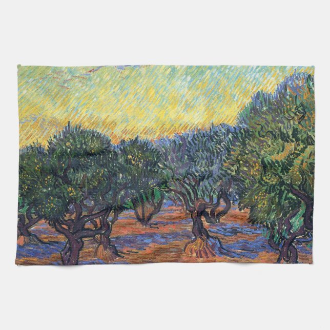 Vincent Van Gogh Olive Grove Impressionismus Art Handtuch (Horizontal)