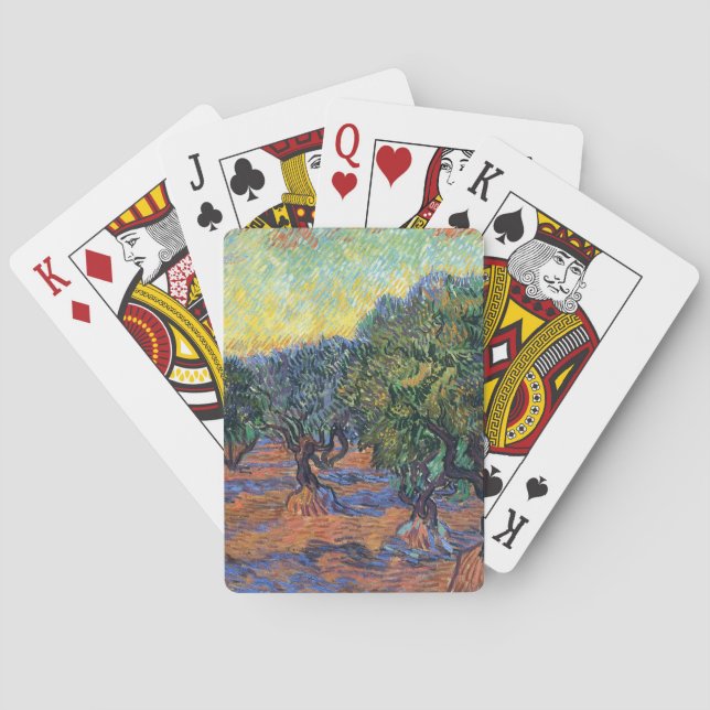 Vincent Van Gogh Olive Grove Impressionismus Art Spielkarten (Rückseite)