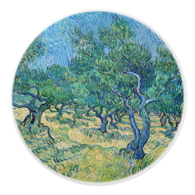 Vincent van Gogh - Olive Grove Keramikknauf (Vorderseite)