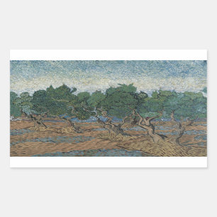 Vincent van Gogh - Olive Grove Rechteckiger Aufkleber