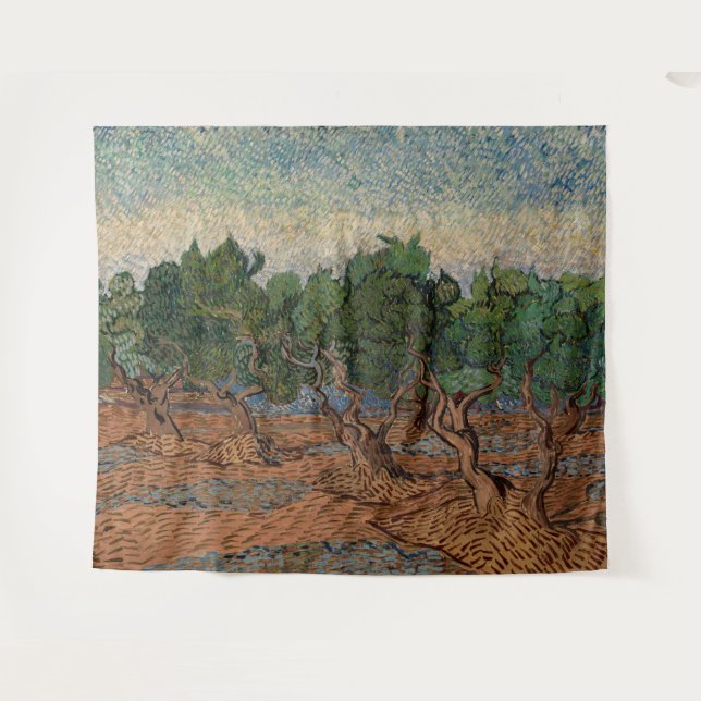 Vincent van Gogh - Olive Grove Wandteppich (Vorderseite (Horizontal))
