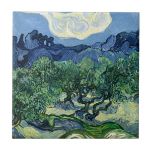 Vincent Van Gogh Olivenbäume Berglandschaft Fliese