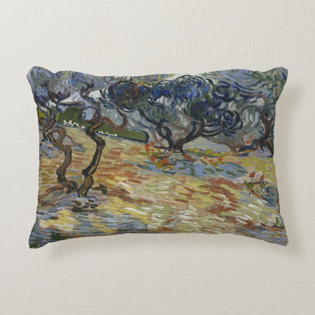 Vincent van Gogh - Olivenbäume Dekokissen (Vorderseite)