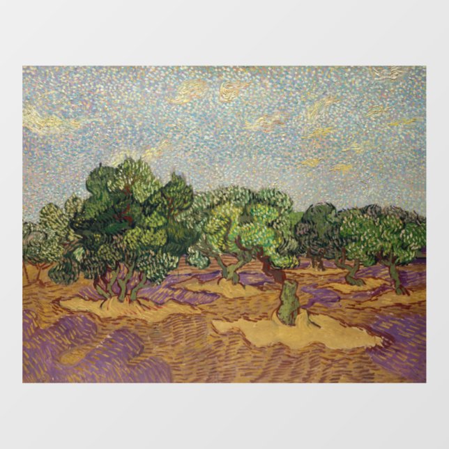 Vincent van Gogh - Olivenbäume Fensteraufkleber (Blatt)