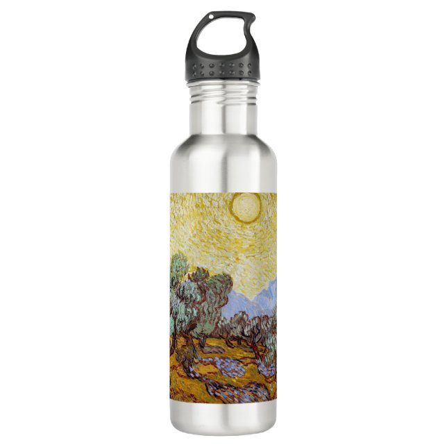 Vincent van Gogh - Olivenbäume, Gelber Himmel und  Edelstahlflasche (Vorderseite)