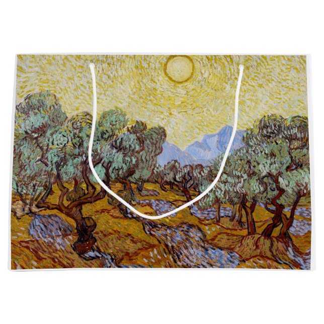 Vincent van Gogh - Olivenbäume, Gelber Himmel und  Große Geschenktüte (Vorderseite)