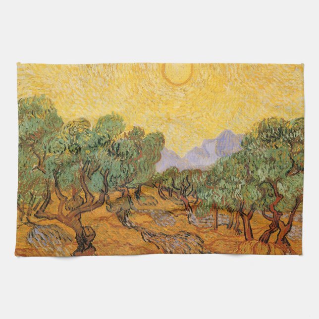 Vincent van Gogh - Olivenbäume, Gelber Himmel und  Handtuch (Horizontal)