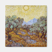 Vincent van Gogh - Olivenbäume, Gelber Himmel und 