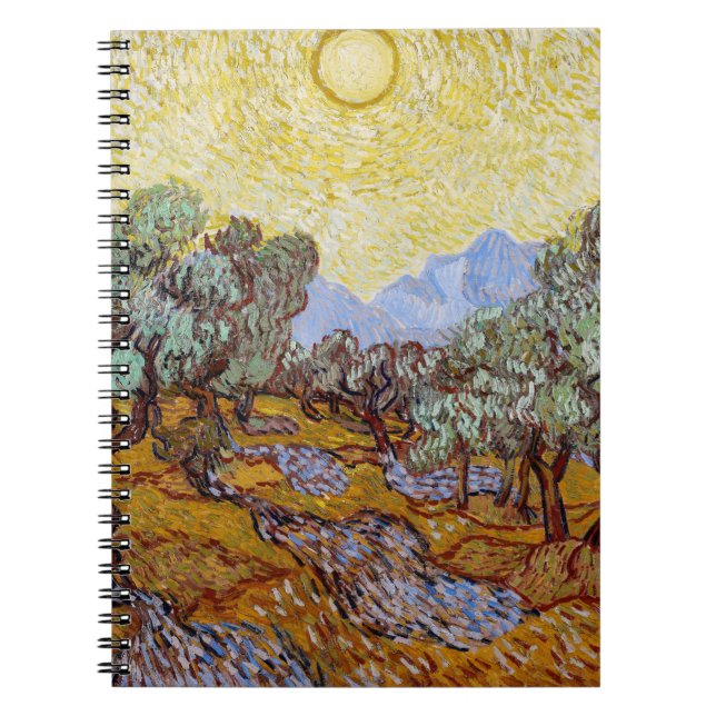 Vincent van Gogh - Olivenbäume, Gelber Himmel und  Notizblock (Vorderseite)