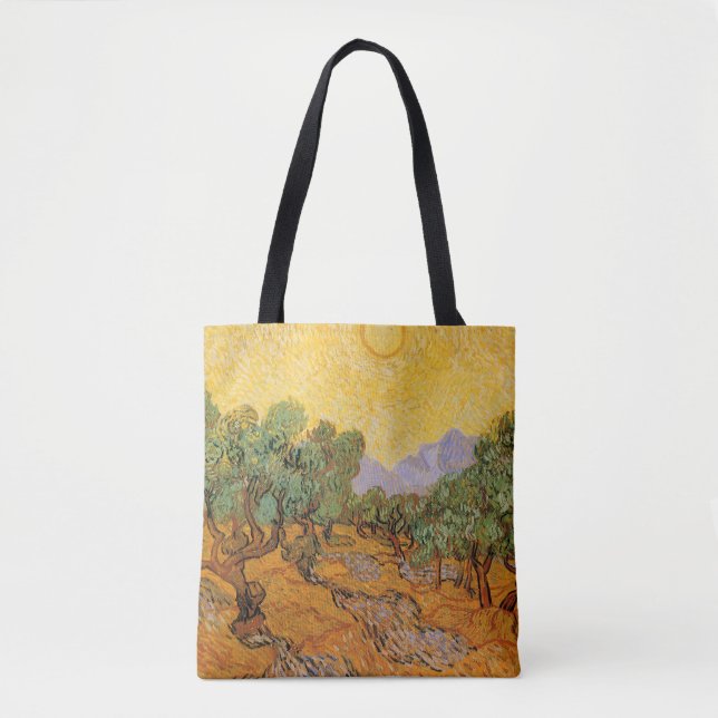 Vincent van Gogh - Olivenbäume, Gelber Himmel und  Tasche (Vorderseite)