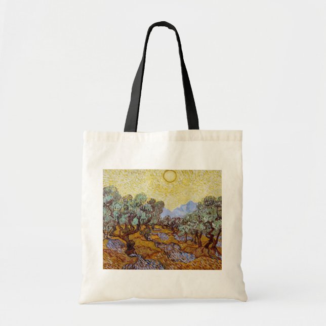 Vincent van Gogh - Olivenbäume, Gelber Himmel und  Tragetasche (Vorne)