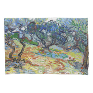 Vincent van Gogh - Olivenbäume: Hellblauer Himmel Kissenbezug