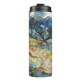 Vincent van Gogh - Olivenbäume: Hellblauer Himmel Thermosbecher