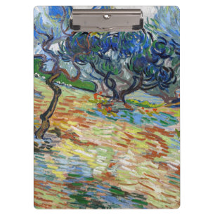Vincent van Gogh - Olivenbäume: Heller blauer Himm Klemmbrett