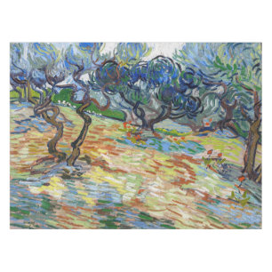 Vincent van Gogh - Olivenbäume: Heller blauer Himm Tischdecke