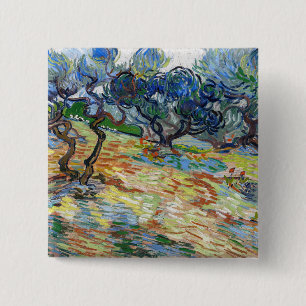 Vincent van Gogh - Olivenbäume: Helles blaues Himm Button