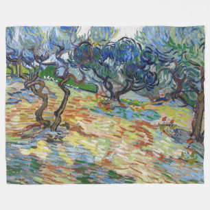 Vincent van Gogh - Olivenbäume: Helles blaues Himm Fleecedecke