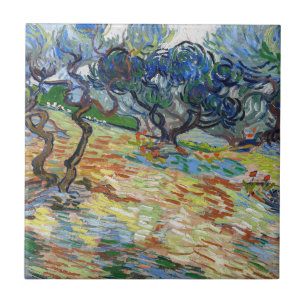 Vincent van Gogh - Olivenbäume: Helles blaues Himm Fliese