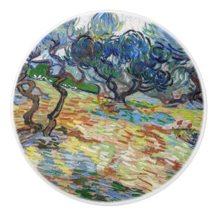 Vincent van Gogh - Olivenbäume: Helles blaues Himm Keramikknauf