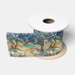 Vincent van Gogh - Olivenbäume: Helles blaues Himm Satinband