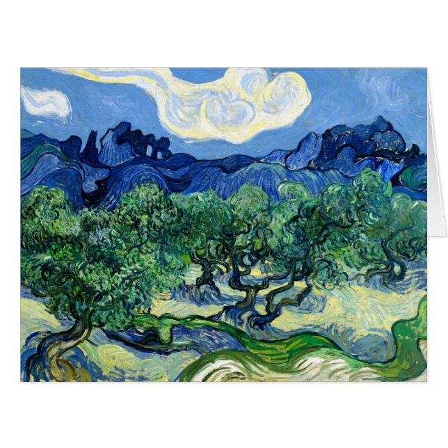 Vincent Van Gogh, Olivenbäume mit den Alpen (Vorderseite (Horizontal))