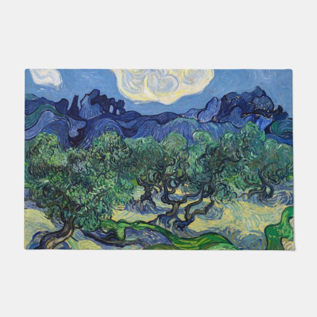 Vincent van Gogh - Olivenbäume mit den Alpen Fußmatte (Vorderseite)