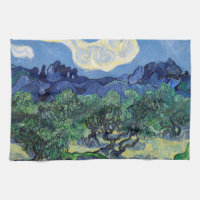 Vincent van Gogh - Olivenbäume mit den Alpen