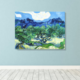 Vincent Van Gogh, Olivenbäume mit den Alpen Leinwanddruck