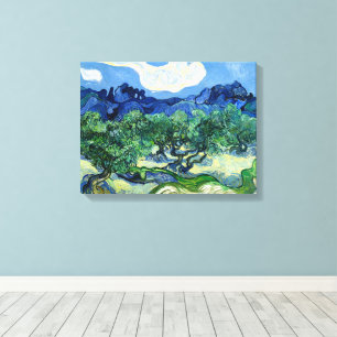 Vincent Van Gogh, Olivenbäume mit den Alpen Leinwanddruck