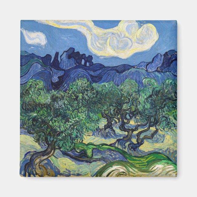 Vincent van Gogh - Olivenbäume mit den Alpen Magnet (Vorne)