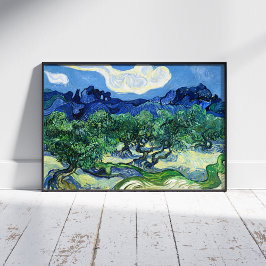 Vincent Van Gogh, Olivenbäume mit den Alpen Poster