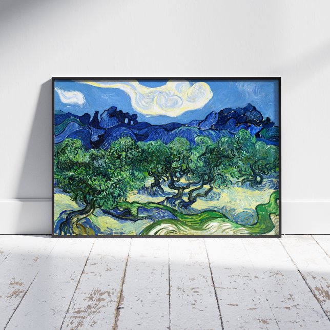 Vincent Van Gogh, Olivenbäume mit den Alpen Poster (Von Creator hochgeladen)