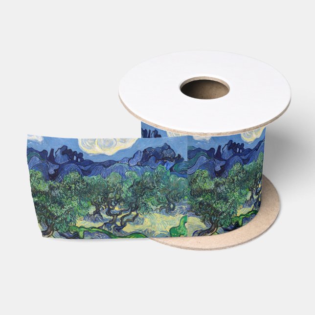 Vincent van Gogh - Olivenbäume mit den Alpen Satinband (Spule)