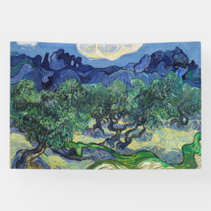 Vincent van Gogh - Olivenbäume mit den Alpilles Banner