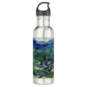 Vincent van Gogh - Olivenbäume mit den Alpilles Edelstahlflasche