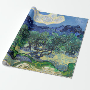 Vincent van Gogh - Olivenbäume mit den Alpilles Geschenkpapier