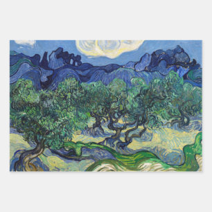 Vincent van Gogh - Olivenbäume mit den Alpilles Geschenkpapier Set