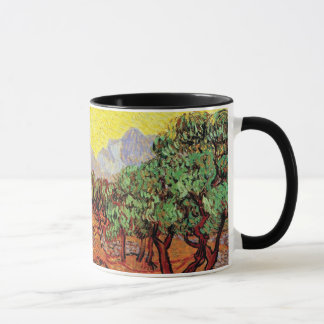 Vincent Van Gogh - Olivenbäume mit gelbem Himmel Tasse