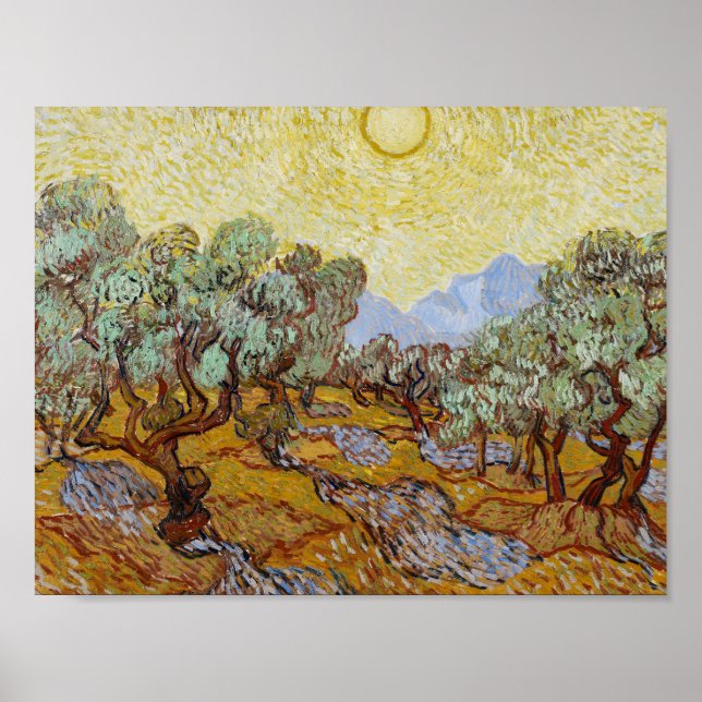 Vincent van Gogh - Olivenbäume Poster (Vorne)