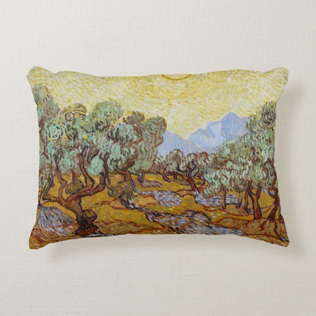 Vincent van Gogh - Olivenbäume Zierkissen (Vorderseite)