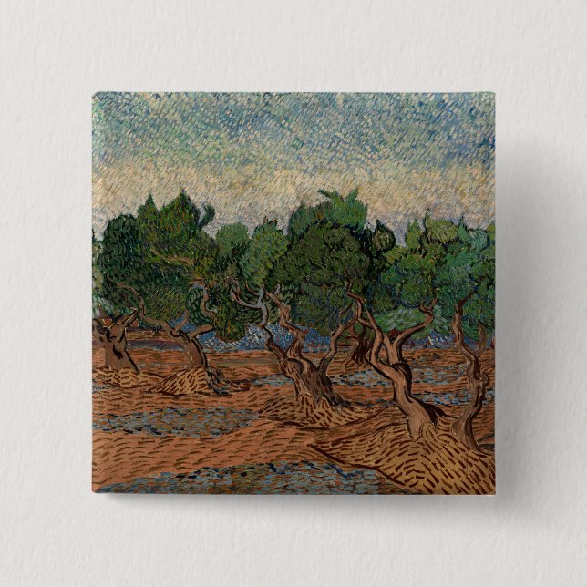 Vincent van Gogh - Olivenhain Button (Vorderseite)