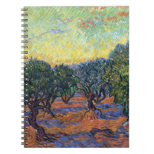 Vincent Van Gogh Olivenhain Impressionismus Kunst Notizblock