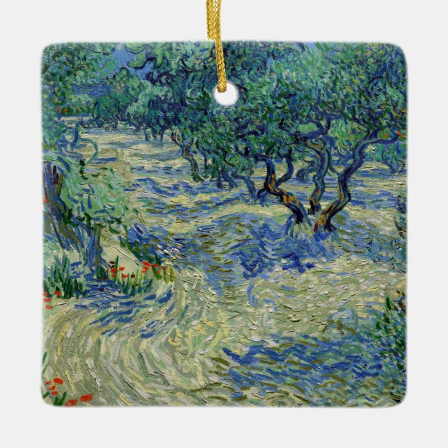 Vincent van Gogh - Olivenhain Keramikornament (Vorderseite)