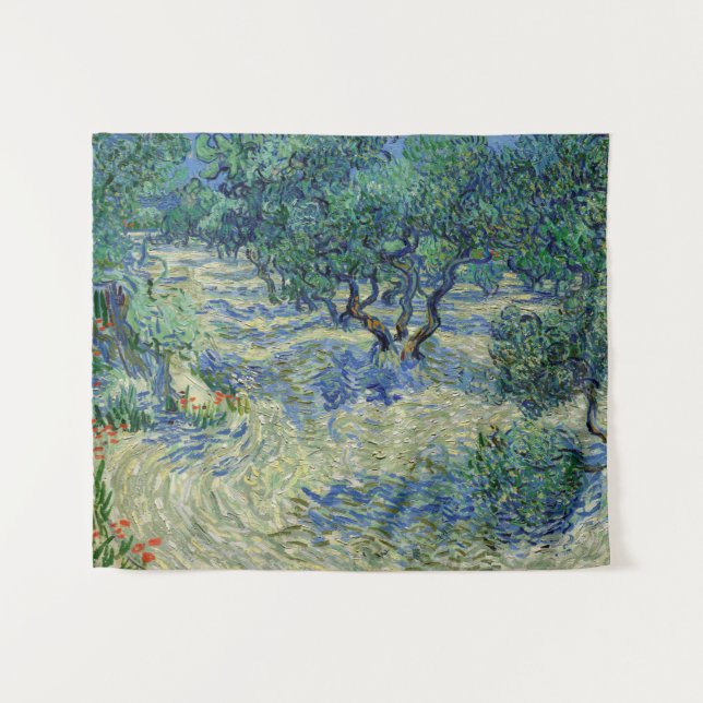 Vincent van Gogh - Olivenhain Wandteppich (Vorderseite (Horizontal))