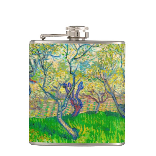 Vincent van Gogh Orchard in Blossom Flachmann (Vorderseite)