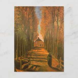 Vincent van Gogh - Pappelallee im Herbst Postkarte
