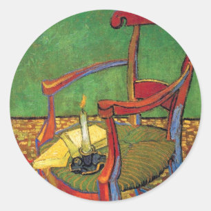 Vincent Van Gogh - Paul Gauguins Sessel Runder Aufkleber