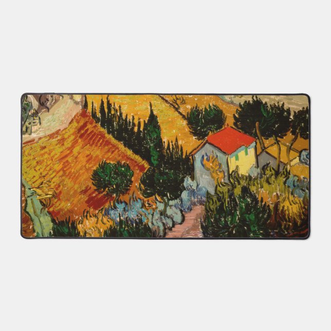 Vincent van Gogh - Paysage, Maison et Plowman (Recto)
